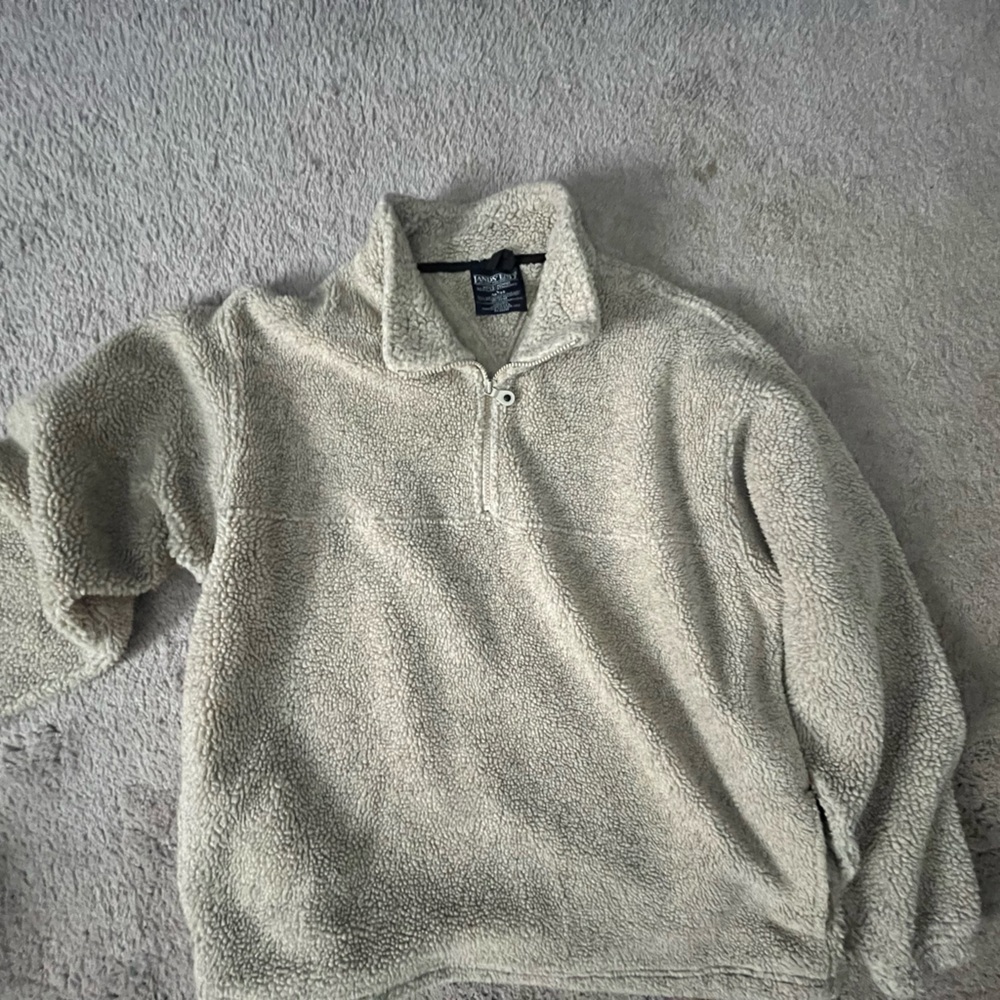 Vintage lands end 3/4 sweatshirt